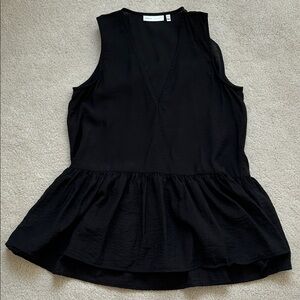Inwear Copenhagen 1969 Black Sleeveless Peplum Blouse